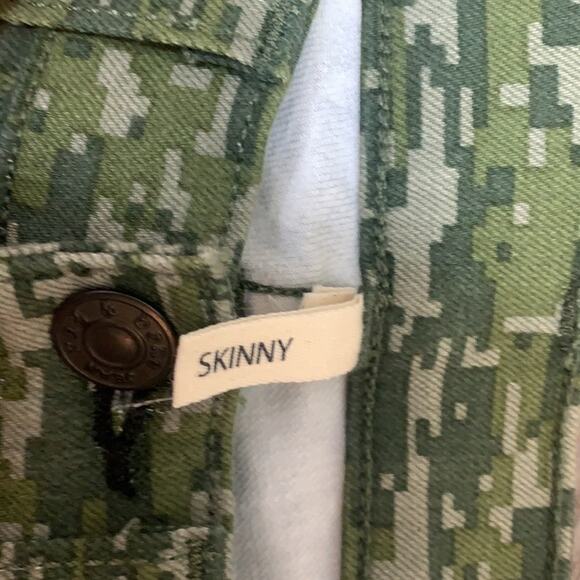 Rag & Bone Digital Camo Army Green Skinny Jeans - Picture 5 of 11